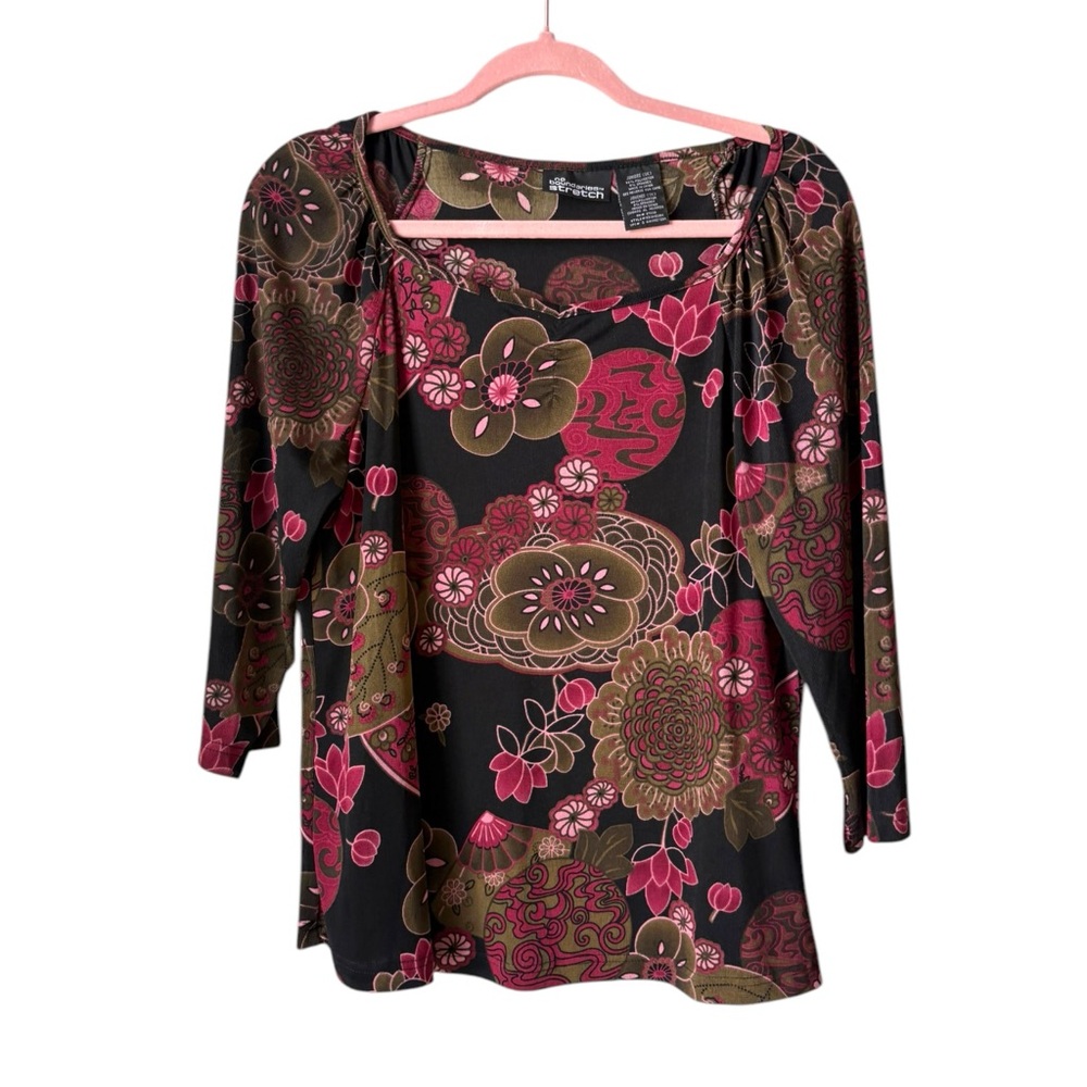 Y2K Babydoll Top No Boundaries Sweetheart Neck Witchy Boho Fairy Asian Floral 1X